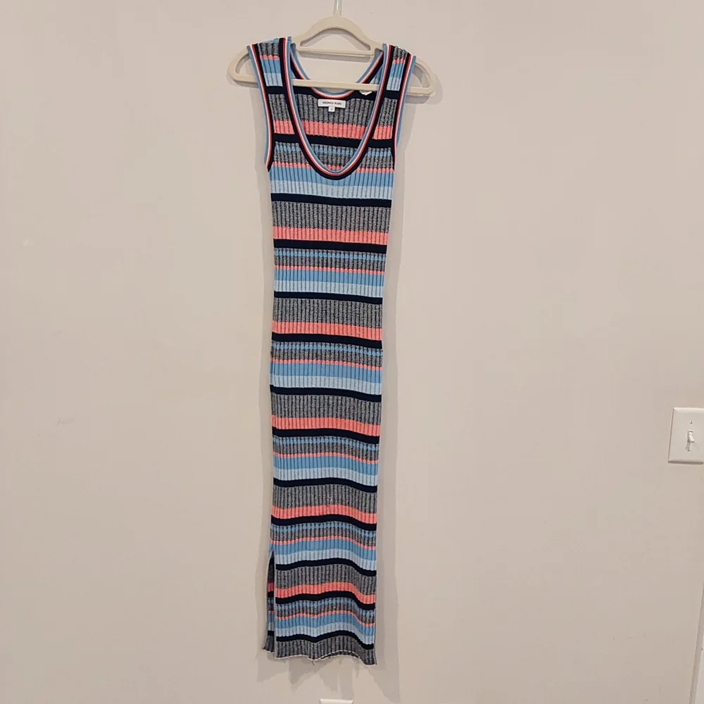 Veronica Beard Fabiana Knit Multi Stripe  Maxi Tank Dress - Picture 2 of 8
